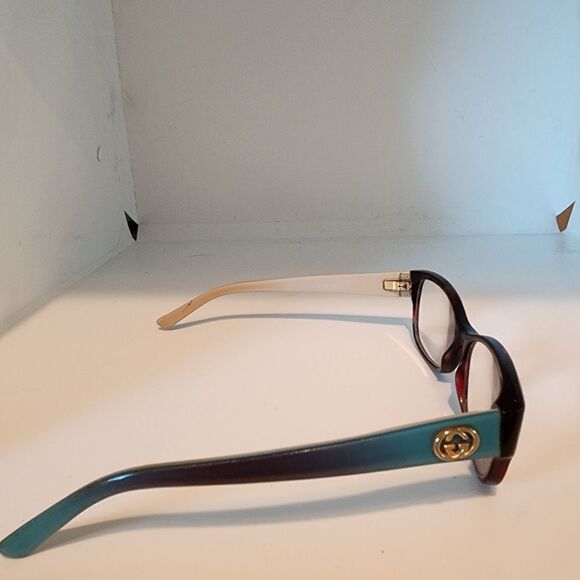 Authentic Gucci Tortoiseshell & Blue & Black Ombre Prescription Glasses Frames - Picture 7 of 16